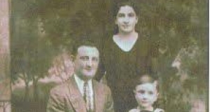 Józio Bierzwiński z żoną Haną I 4-letnim synem - Miltonem, Nowy Jork, ok. 1935 rok.